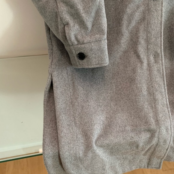 Zara long gray wool shacket shirt jacket - Picture 5 of 5